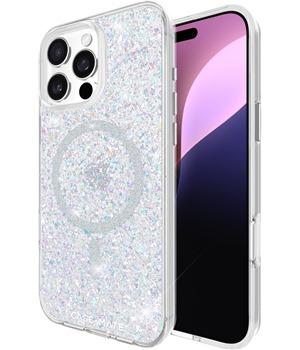 Case Mate Twinkle Disco odoln zadn kryt s podporou MagSafe pro Apple iPhone 16 Pro Max stbrn