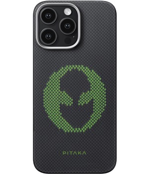 Pitaka x Aries Tactile Woven Case fosforeskujc aramidov zadn kryt pro Apple iPhone 16 Pro Alien