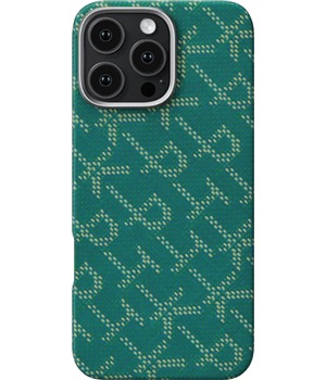 Pitaka Tactile Woven Case Monogram aramidov kryt s podporou MagSafe pro Apple iPhone 16 Pro zelen