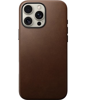 Nomad Traditional Leather case koen zadn kryt pro Apple iPhone 16 Pro Max tmav hnd