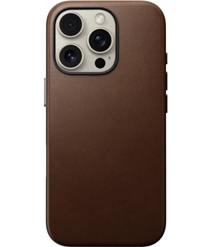 Nomad Traditional Leather case koen zadn kryt pro Apple iPhone 16 Pro tmav hnd