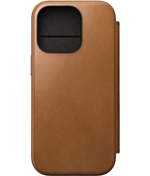 Nomad Modern Leather Folio koen flipov pouzdro pro Apple iPhone 16 Pro svtle hnd