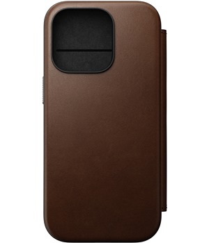 Nomad Modern Leather Folio koen flipov pouzdro pro Apple iPhone 16 Pro hnd