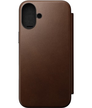 Nomad Modern Leather Folio koen flipov pouzdro pro Apple iPhone 16 Plus hnd