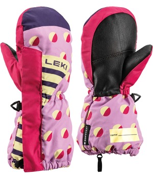 LEKI Little Paw Mitt Long, orchid-berry-frozen yellow, 1.0