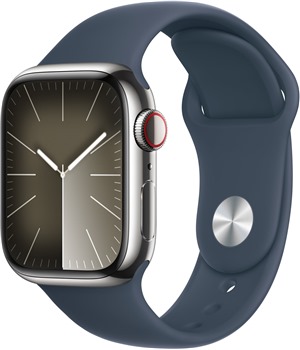 Apple Watch Series9 Cellular 41mm Steel / Storm Blue M / L