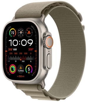 Apple Alpine Loop provlkac emnek Alpsk tah pro Apple Watch 42 / 44 / 45 / 49mm Olive S