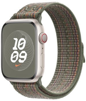 Apple Nike Sport Loop provlkac sportovn emnek pro Apple Watch 42 / 44 / 45 / 49mm Sequoia / Orange