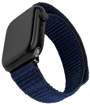 FIXED Nylon Sporty Strap nylonov emnek pro Apple Watch Ultra / 2 49mm tmav modr