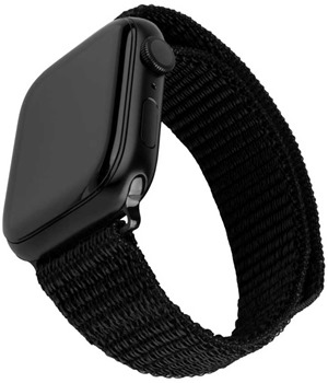 FIXED Nylon Sporty Strap nylonov emnek pro Apple Watch 42 / 44 / 45mm ern