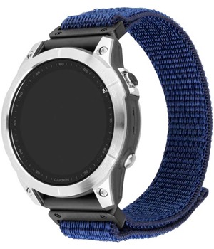 FIXED Nylon Sporty Strap nylonov emnek pro Garmin 22mm QuickFit tmav modr