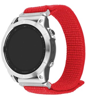 FIXED Nylon Sporty Strap nylonov emnek pro Garmin 22mm QuickFit erven