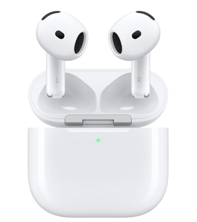 Apple AirPods (4th gen.) bezdrtov sluchtka s aktivnm potlaenm hluku bl 4smarts GaN Flex Pro 200W PD / QC nabjeka s prodluovacm adaptrem ,ASUS TUF Gaming P1 hern podloka pod my ern 