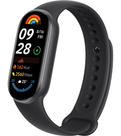 Xiaomi Smart Band 9 Midnight Black SLEVA na nabjec kabel 25% ,ZDARMA CELLFISH silikonov emnek pro Xiaomi Smart Band 8/9 ern 