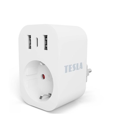 TESLA Smart Plug SP300 3 USB chytr zsuvka s dlkovm ovldnm 4smarts GaN Flex Pro 200W PD / QC nabjeka s prodluovacm adaptrem ,TESLA ,TESLA Smart RJ45 ZigBee Hub ,LDNIO SC10610 prodluovac kabel 2m 10x zsuvka, 5x USB-A, 1x USB-C bl 