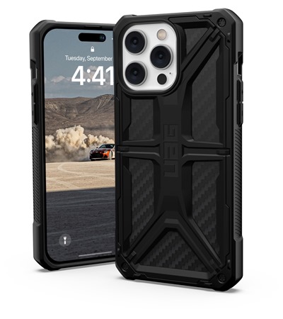 UAG Monarch odoln zadn kryt pro Apple iPhone 14 Pro Max karbonov ern ASUS TUF Gaming P1 hern podloka pod my ern ,ASUS ROG Scabbard II Medium hern podloka pod my erven / ern 