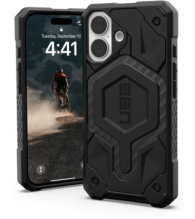 UAG Monarch Pro MagSafe odoln zadn kryt pro Apple iPhone 16 karbonov ern