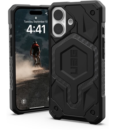 UAG Monarch odoln zadn kryt pro Apple iPhone 16 karbonov ern