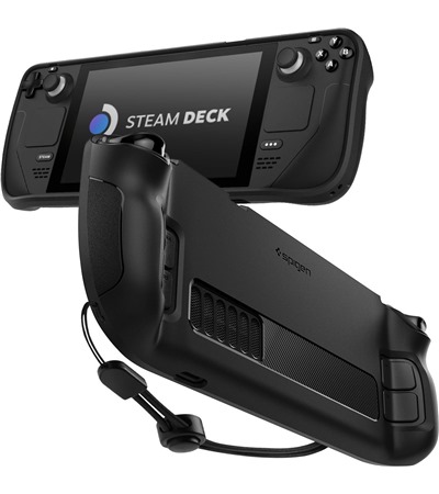 Spigen Rugged Armor odoln zadn kryt pro Valve Steam Deck / Steam Deck OLED ern ASUS TUF Gaming P1 hern podloka pod my ern ,ASUS ROG Scabbard II Medium hern podloka pod my erven / ern 