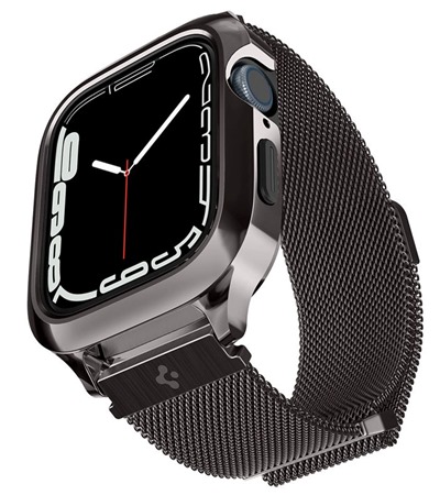 Spigen Metal Fit Pro pouzdro s ocelovm emnkem pro Apple Watch 45mm ern ASUS TUF Gaming P1 hern podloka pod my ern ,ASUS ROG Scabbard II Medium hern podloka pod my erven / ern 