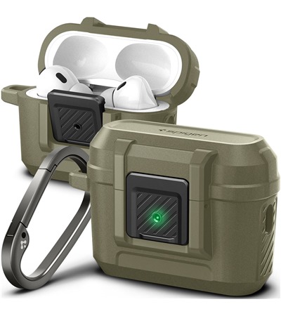 Spigen Lock Fit pouzdro pro Apple AirPods Pro 2 khaki ASUS TUF Gaming P1 hern podloka pod my ern ,ASUS ROG Scabbard II Medium hern podloka pod my erven / ern 