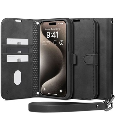 Spigen Wallet S Pro flipov pouzdro pro Apple iPhone 15 Pro Max ern ASUS TUF Gaming P1 hern podloka pod my ern ,ASUS ROG Scabbard II Medium hern podloka pod my erven / ern 