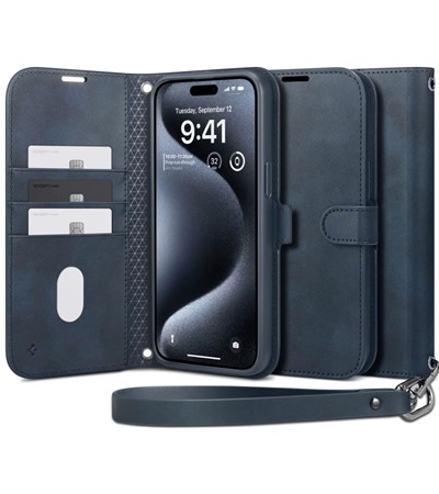 Spigen Wallet S Pro flipov pouzdro pro Apple iPhone 15 Pro ern