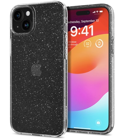 Spigen Liquid Crystal Glitter zadn kryt pro Apple iPhone 15 ir ASUS TUF Gaming P1 hern podloka pod my ern ,ASUS ROG Scabbard II Medium hern podloka pod my erven / ern 