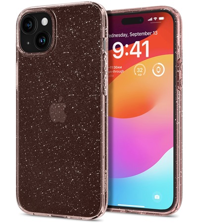 Spigen Liquid Crystal Glitter zadn kryt pro Apple iPhone 15 ir ASUS TUF Gaming P1 hern podloka pod my ern ,ASUS ROG Scabbard II Medium hern podloka pod my erven / ern 