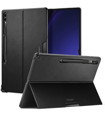 Spigen Thin Fit Pro tenk zadn kryt se stojnkem pro Samsung Galaxy Tab S9 Ultra / S8 Ultra ern