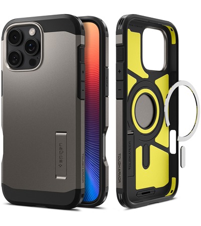 Spigen Tough Armor odoln zadn kryt s podporou MagSafe pro Apple iPhone 16 Pro Max ed ASUS TUF Gaming P1 hern podloka pod my ern ,ASUS ROG Scabbard II Medium hern podloka pod my erven / ern 