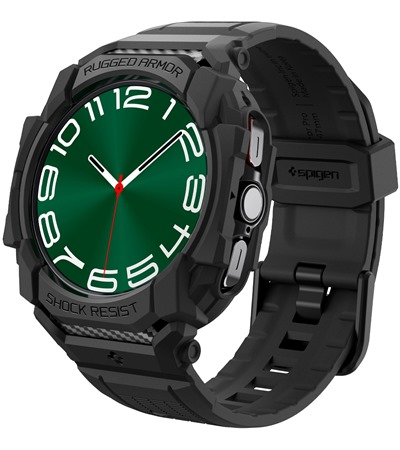 Spigen Rugged Armor Pro kompletn pouzdro s emnkem pro Samsung Galaxy Watch Ultra ern