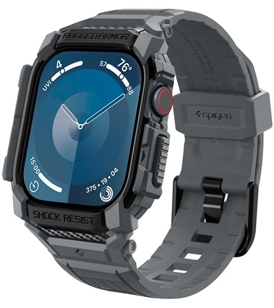 Spigen Rugged Armor Pro kompletn pouzdro s emnkem pro Apple Watch Series 10 46mm ern