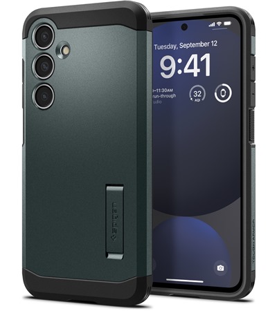 Spigen Tough Armor odoln zadn kryt pro Samsung Galaxy S24 FE zelen