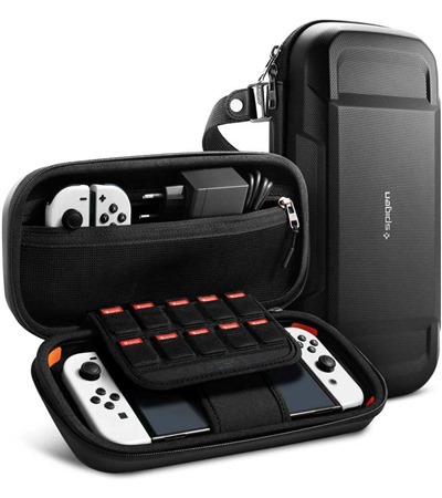 Spigen Rugged Armor Pro Pouch pouzdro pro Nintendo Switch / Switch OLED ern ASUS TUF Gaming P1 hern podloka pod my ern ,ASUS ROG Scabbard II Medium hern podloka pod my erven / ern 