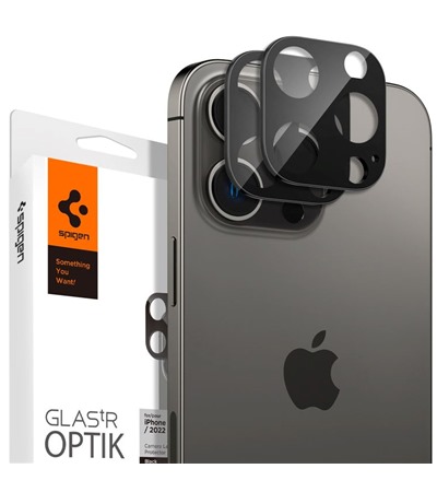 Spigen Glass.tR Optik tvrzen sklo na oky fotoapartu pro Apple iPhone 14 / 15 / 16 Pro a Pro Max 2ks ir