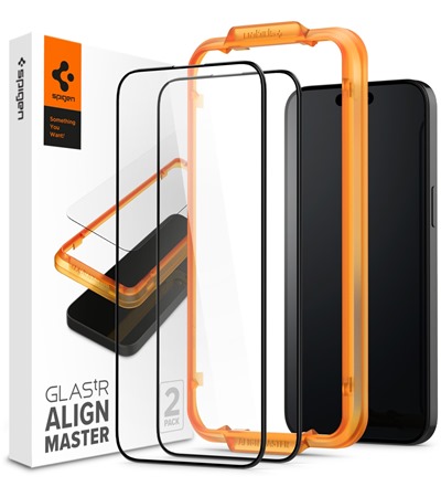 Spigen Glas.tR AlignMaster tvrzen sklo pro Apple iPhone 15 Plus ern 2ks