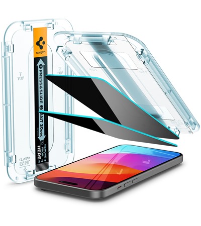 Spigen Glass.tR EZ Fit Privacy tvrzen sklo pro Apple iPhone 15 2ks
