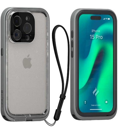 Catalyst Total Protection Case, titanium gray - iPhone 15 Pro