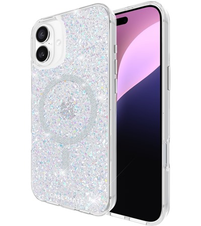 Case Mate Twinkle Disco odoln zadn kryt s podporou MagSafe pro Apple iPhone 16 Plus stbrn