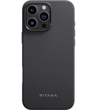 Pitaka Military-Grade Protective Case odoln aramidov kryt s podporou MagSafe pro Apple iPhone 16 Pro Max ern ASUS ROG Scabbard II Medium hern podloka pod my erven / ern 