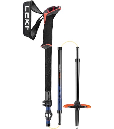 LEKI Poles, Sherpa FX Carbon, midnight blue-darkblue-bright red, 110 - 130