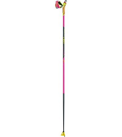 LEKI Poles, HRC max FRT, neonpink-neonyellow-carbon structure, 130