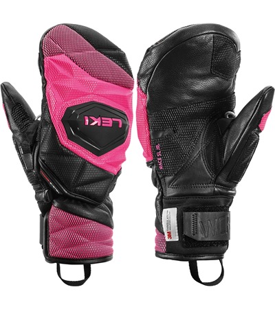 LEKI WCR Venom 3D Junior Mitt, black-pink, 4.0