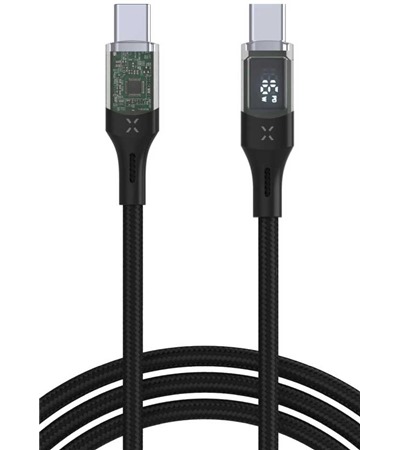 FIXED USB-C / USB-C 100W 1.2m opleten ern kabel s displejm