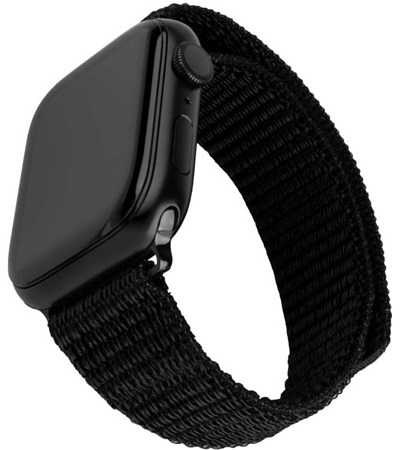 FIXED Nylon Sporty Strap nylonov emnek pro Apple Watch 38 / 40 / 41mm ern