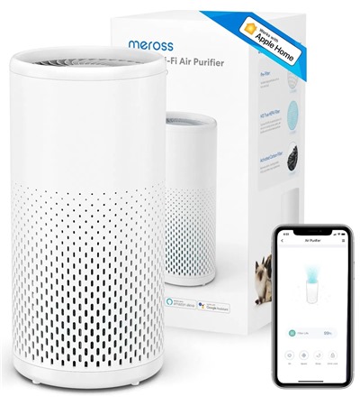 Meross Smart Wi-Fi Air Purifier chytr istika vzduchu bl 4smarts GaN Flex Pro 200W PD / QC nabjeka s prodluovacm adaptrem 