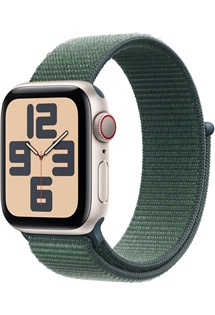 Apple Watch SE 2024 Cellular 40mm Starlight + Lake Green Sport Loop