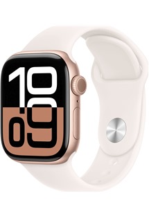 Apple Watch Series10 46mm Rose Gold + Light Blush Sport Band S/M