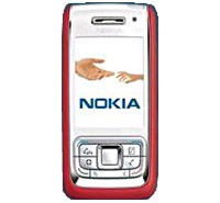 Nokia E65 Red Silver